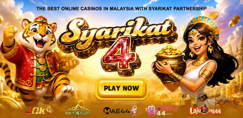 SYARIKAT4 Partnership, the best online casinos in Malaysia, featuring MAE44, QRPAY44, JQK, BET4CUCI and LajuOng44